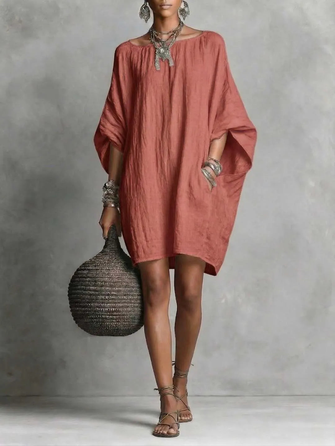 Hot Sale❤️ Casual cotton and linen dress