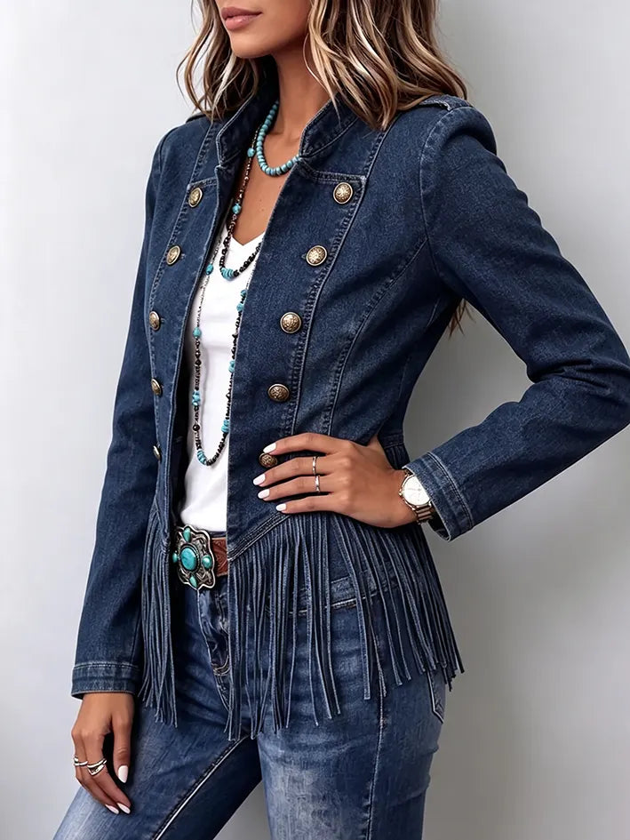 Boho Chic Vintage-inspired Denim Jacket