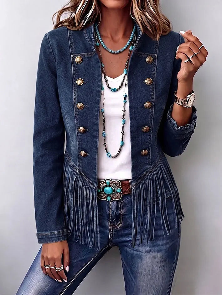 Boho Chic Vintage-inspired Denim Jacket