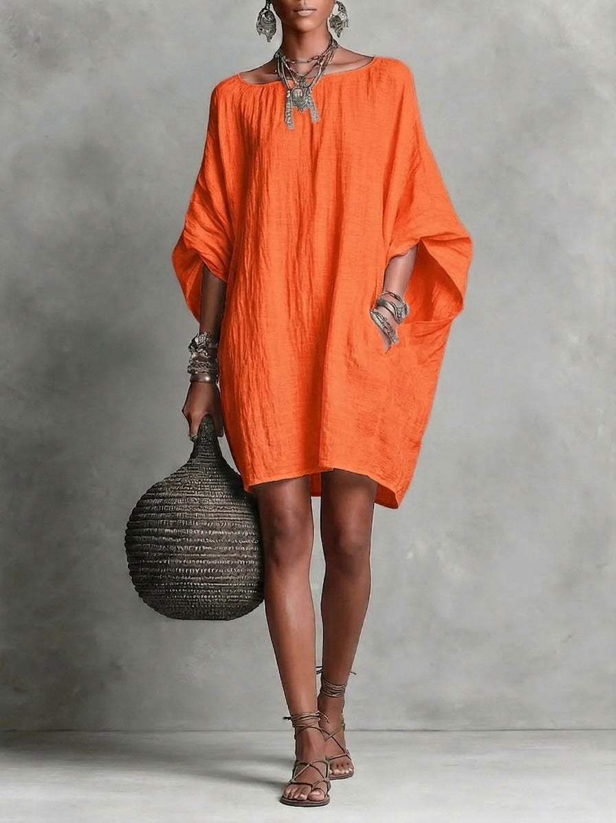 Hot Sale❤️ Casual cotton and linen dress