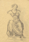 Sketch by Kenyon Cox (American, 1856–1919) - Classic Painting canvas print