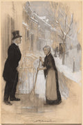 An Old Man Had Come out of One of the Houses, from Not Honorably Discharged by William Leroy Jacobs (American, 1869–1917) - Classic Painting canvas print
