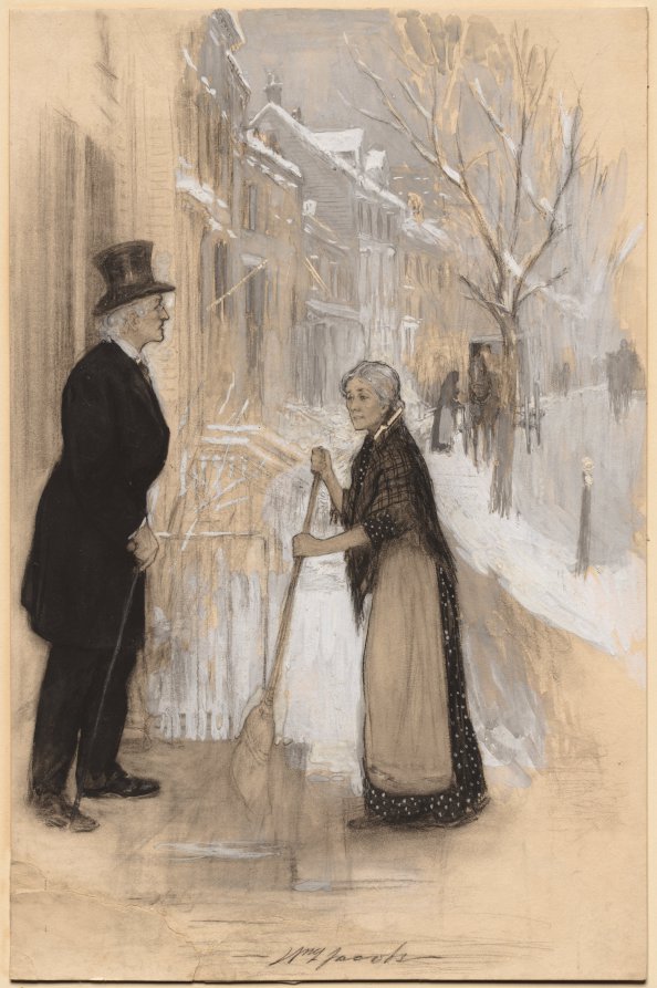 An Old Man Had Come out of One of the Houses, from Not Honorably Discharged by William Leroy Jacobs (American, 1869–1917) - Classic Painting canvas print