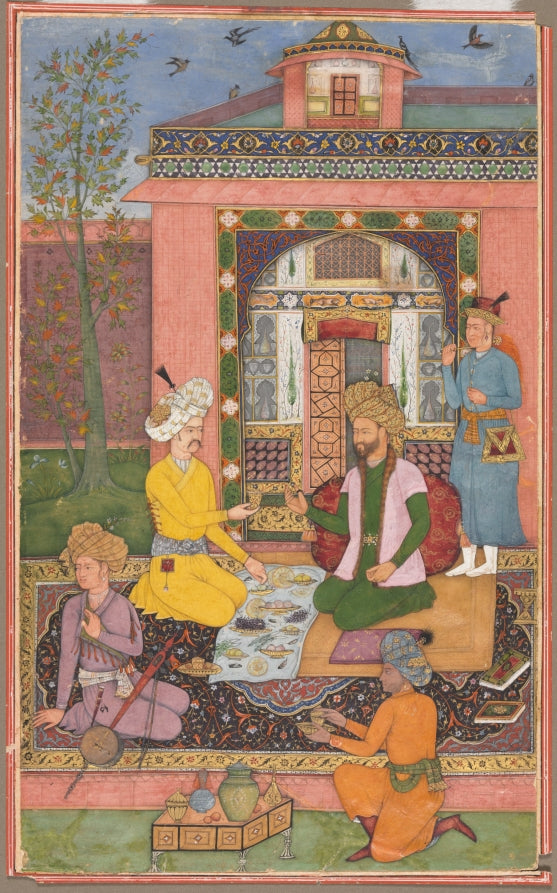 A Royal Picnic on a Terrace by Muhammad Ali (Persian, active 1590–1620) - Classic Art canvas print