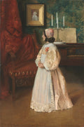 Portrait of My Daughter Alice by William Merritt Chase (American, 1849–1916) - Classic Art canvas print