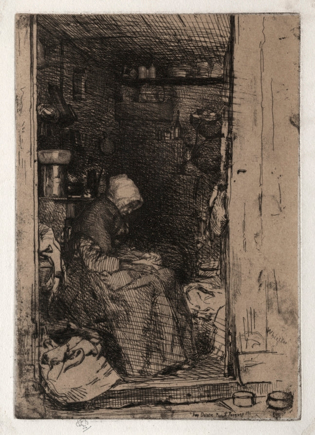 The Old Rag Woman, No. 10 by James McNeill Whistler (American, 1834–1903) - Classic Painting canvas print