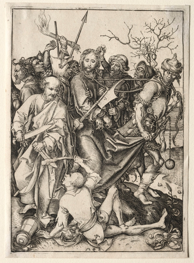 The Passion Christ Taken Captive by Martin Schongauer (German, c. 1450–1491) - Classic Art canvas print