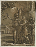 Tiburtine Sibyl and the Emperor Augustus by Parmigianino (Italian, 1503–1540) - Classic Painting canvas print