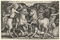 The Labors of Hercules Hercules Abducting Iole by Hans Sebald Beham (German, 1500–1550) - Classic Painting canvas print