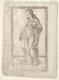 Temperance from the Tarocchi, Series B Cosmic Principles  Virtues, 34 by Master of the E-Series Tarocchi (Italian, active 1460s) - Classic Art canvas print