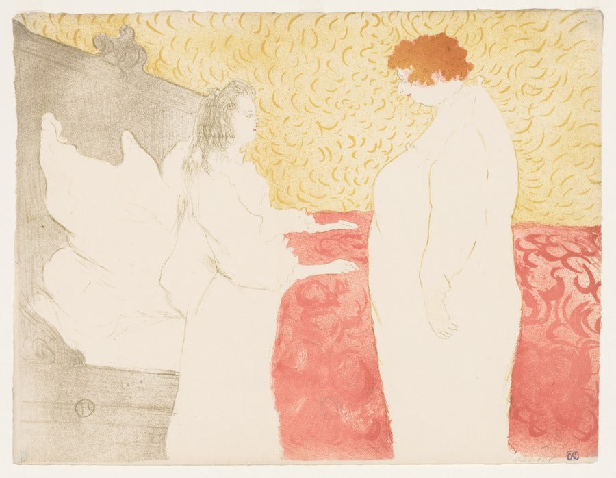 Elles Woman in Bed by Henri de Toulouse-Lautrec (French, 1864–1901) - Post-Impressionist canvas print