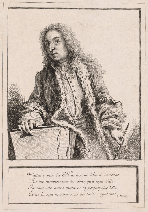 Antoine Watteau by François Boucher (French, 1703–1770) - Classic Painting canvas print