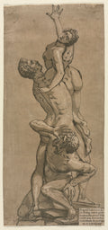 The Abduction of a Sabine Woman by Andrea Andreani (Italian, about 1558–1610) - Classic Art canvas print