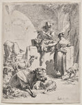The Piping Shepherd by Nicolaes Berchem (Dutch, 1620–1683) - Classic Painting canvas print