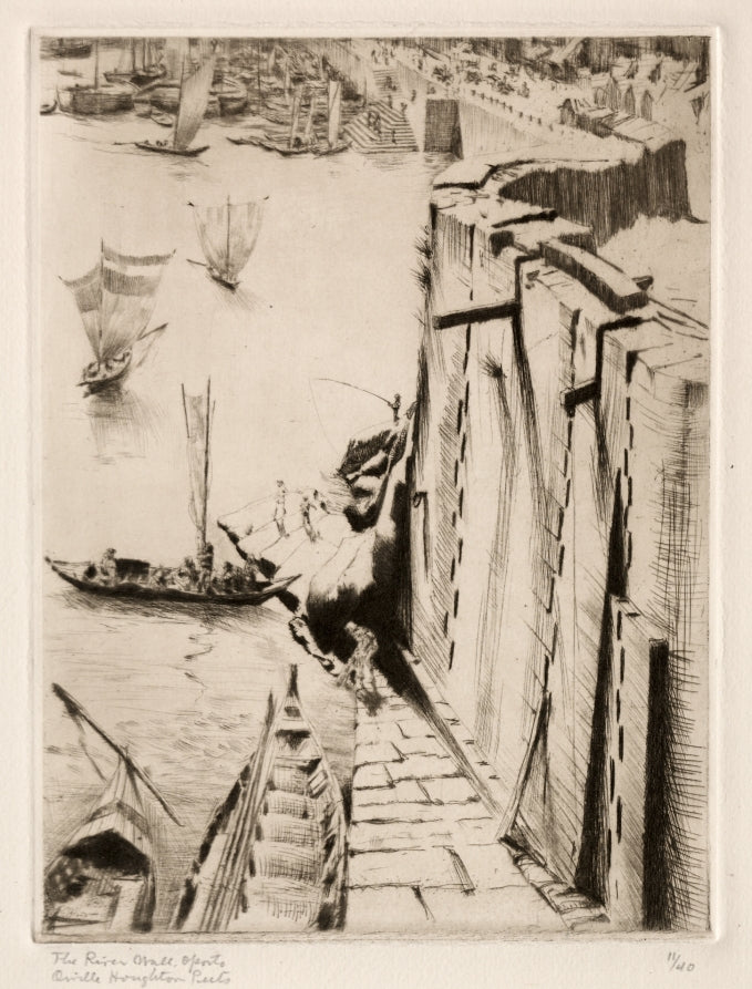 River Wall, Oporto by Orville Houghton Peets (American, 1884–1968) - Classic Art canvas print