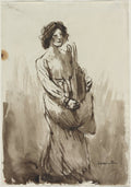 The Bread Carrier by Théophile Alexandre Steinlen (Swiss, 1859–1923) - Classic Painting canvas print