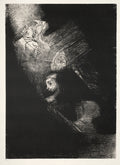 First a Pool of Water, Then a Prostitute, the Corner of a Temple, a Soldier's Face, a Chariot with Two White, Rearing Horses by Odilon Redon (French, 1840–1916) - Symbolist canvas print