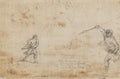 David and Goliath verso by Claude Lorrain (French, 1604–1682) - Classic Painting canvas print