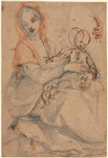 Madonna and Child by Jacopo Chimenti (Italian, c. 1554–1640) - Classic Painting canvas print