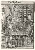 Dance of Death  The Miser by Hans Holbein the Younger (German, active England and Switzerland, 1497/98–1543) - Classic Painting canvas print