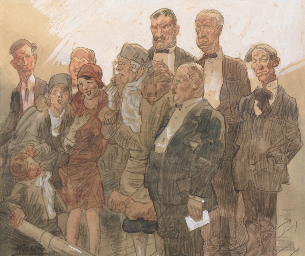 History of a Picture No. 2 The Public by Frank Wilcox (American, 1887–1964) - Classic Art canvas print