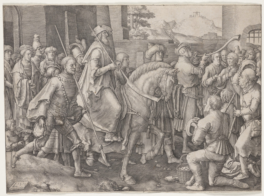 The Triumph of Mordecai by Lucas van Leyden (Netherlandish, 1494–about 1533) - Classic Art canvas print