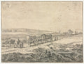 August Landscape with Wagons by Pieter Molyn (Dutch, 1595–1661) - Classic Painting canvas print