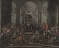 Interior of a Synagogue by Alessandro Magnasco (Italian, 1667–1749) - Classic Art canvas print