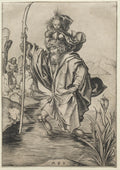 St. Christopher by Martin Schongauer (German, c. 1450–1491) - Classic Art canvas print