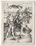 The Lady Riding and the Landsknecht by Albrecht Dürer (German, 1471–1528) - Classic Painting canvas print