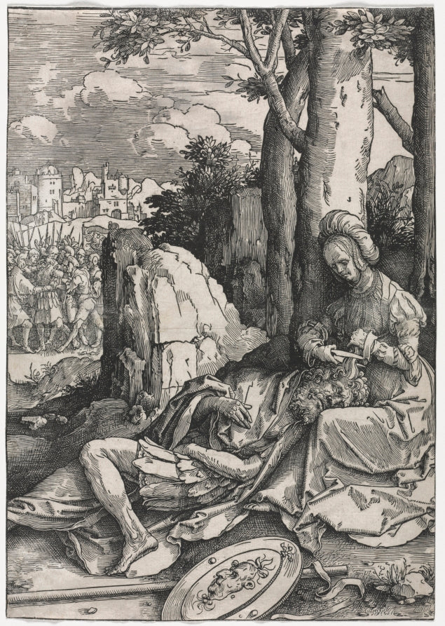The Power of Women Samson and Delilah by Lucas van Leyden (Netherlandish, 1494–about 1533) - Classic Art canvas print