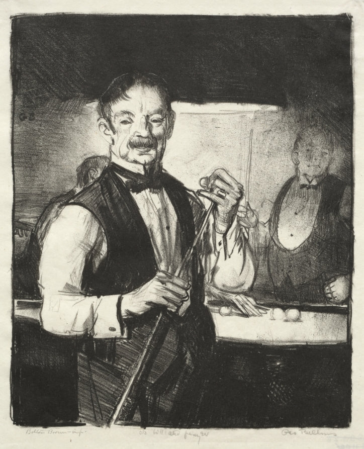Old Billiard Player by George Bellows (American, 1882–1925) - Classic Painting canvas print