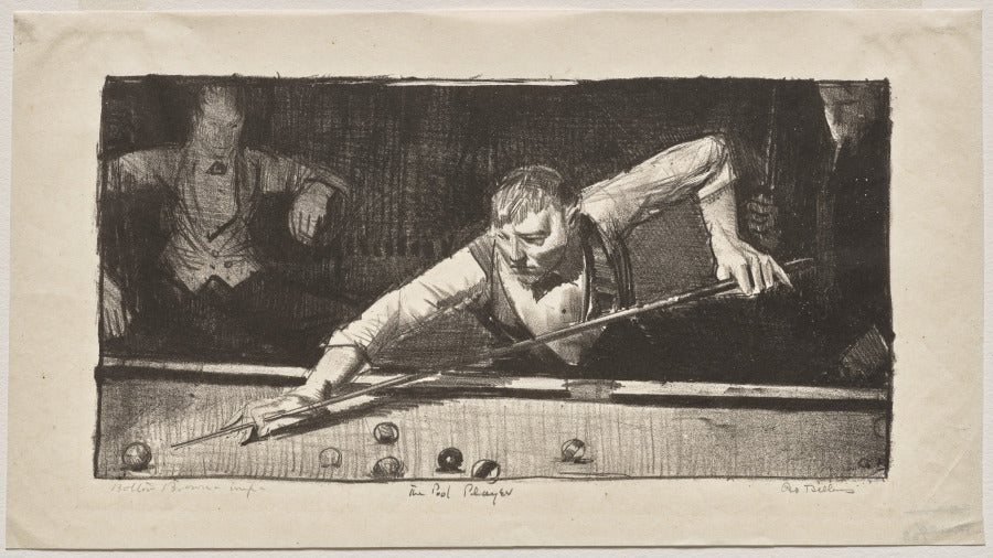 The Pool Player by George Bellows (American, 1882–1925) - Classic Painting canvas print