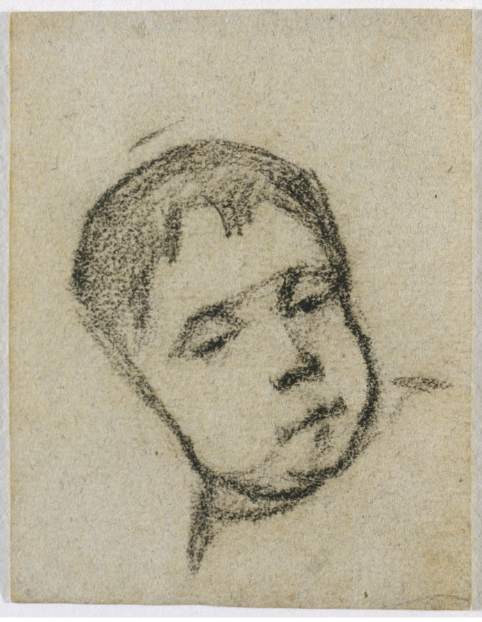 Emil Gauguin as a Child, Head on a Pillow by Paul Gauguin (French, 1848–1903) - Classic Painting canvas print