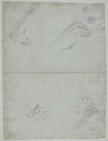 Studies of Hands Playing Instruments verso by Giovanni Battista Piazzetta (Italian, 1682–1754) - Classic Art canvas print