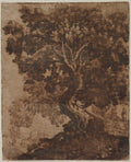 Tree in a Landscape by Ercole Bazicaluva (Italian, c. 1610–1661) - Classic Painting canvas print