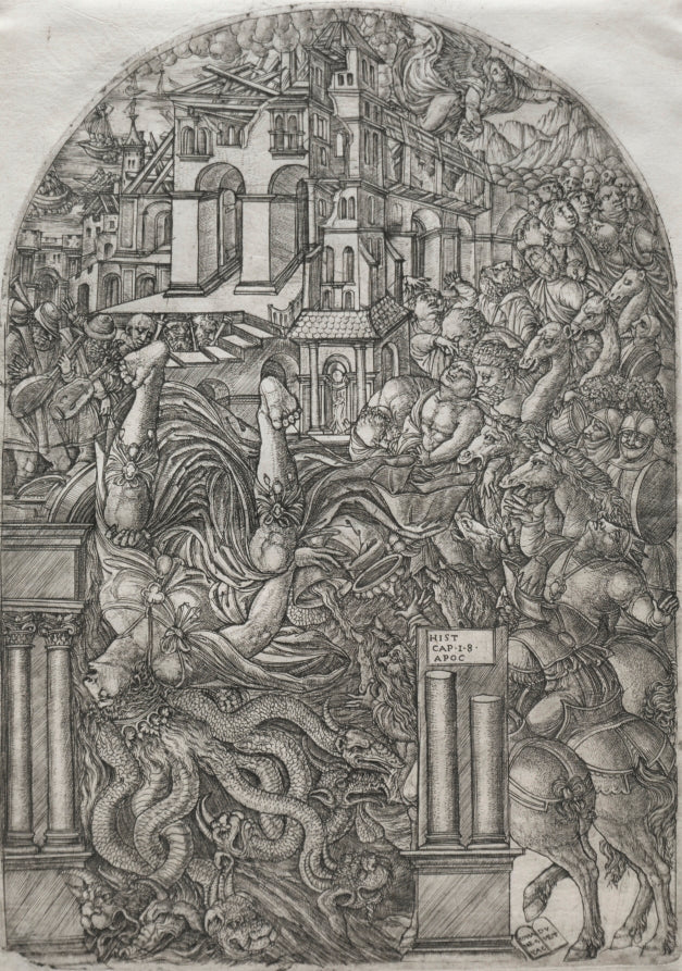 The Fall of Babylon by Jean Duvet (French, 1485–1561) - Classic Painting canvas print