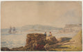 Drake's Island, Plymouth Sound by Samuel Prout (British, 1783–1852) - Classic Painting canvas print
