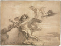 Cupid Blindfolded and Two Doves by Giovanni Domenico Tiepolo (Italian, 1727–1804) - Classic Painting canvas print