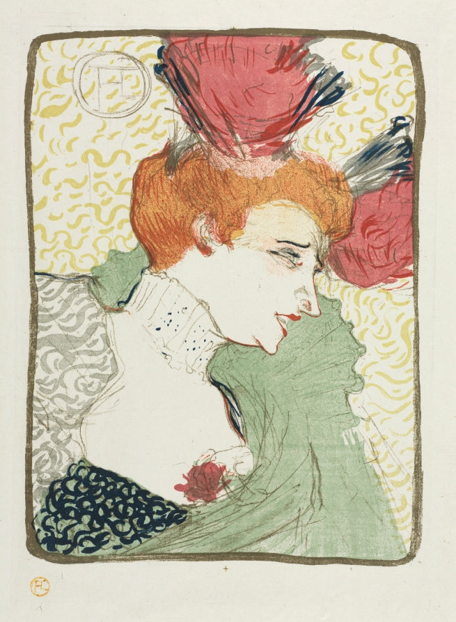Bust of Mademoiselle Lender by Henri de Toulouse-Lautrec (French, 1864–1901) - Classic Painting canvas print