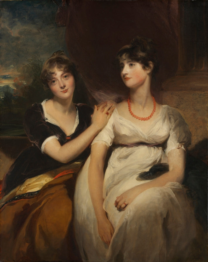 Portrait of Charlotte and Sarah Carteret-Hardy by Thomas Lawrence (British, 1769–1830) - Classic Art canvas print