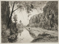 Canal at Pont Sainte-Maxence by Maxime Lalanne (French, 1827–1886) - Classic Painting canvas print