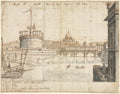 Eighteen Views of Rome The Castel Sant'Angelo by Lievin Cruyl (Flemish, c. 1640-c. 1720) - Classic Painting canvas print