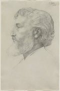 Sir Frederick Leighton by Alphonse Legros (French, 1837–1911) - Classic Painting canvas print