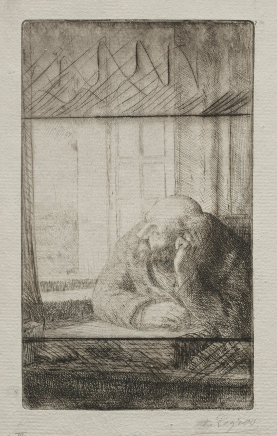 Evening at the Window by Alphonse Legros (French, 1837–1911) - Classic Art canvas print