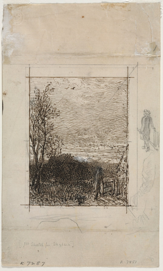 The Skylark by Samuel Palmer (British, 1805–1881) - Classic Painting canvas print