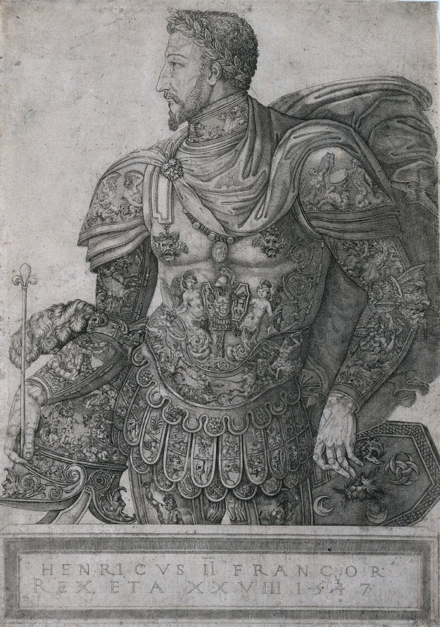 Henri II, King of France, at the age of 28 by Nicolo della Casa (French, active 1543–48) - Classic Art canvas print