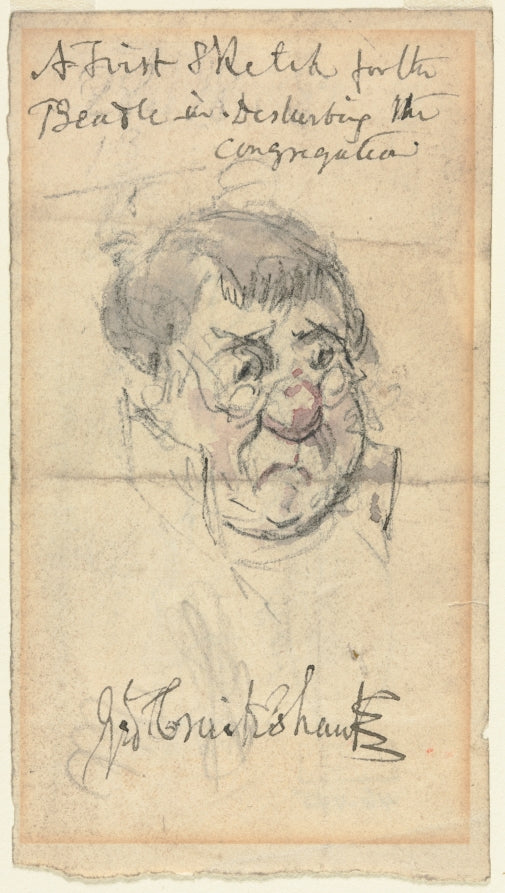 The Beadle by George Cruikshank (British, 1792–1878) - Classic Painting canvas print