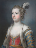 The Right Honorable Lady Mary Radcliffe 1732-98, Wife of Francis Eyre, Esq. by Francis Cotes (British, 1726–1770) - Classic Art canvas print