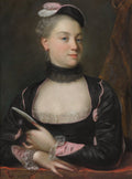 Portrait of a French Actress by Jacques-Charles Allais (French, c. 1704-c. 1759) - Classic Painting canvas print